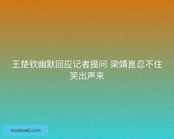 王楚钦幽默回应记者提问 梁靖崑忍不住笑出声来